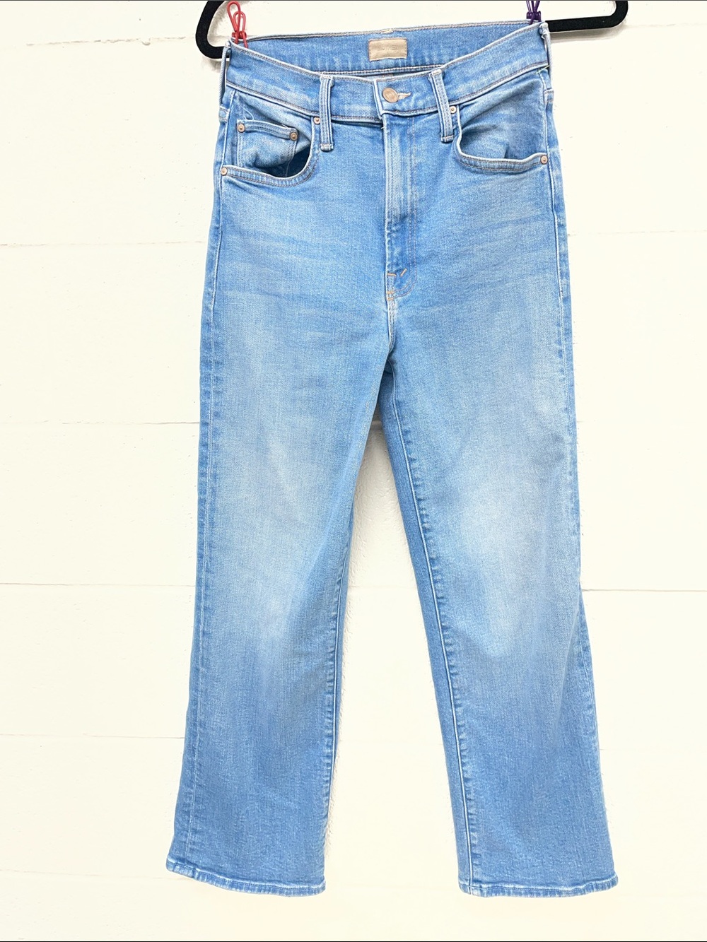 MOTHER Light Blue Straight Leg Jeans